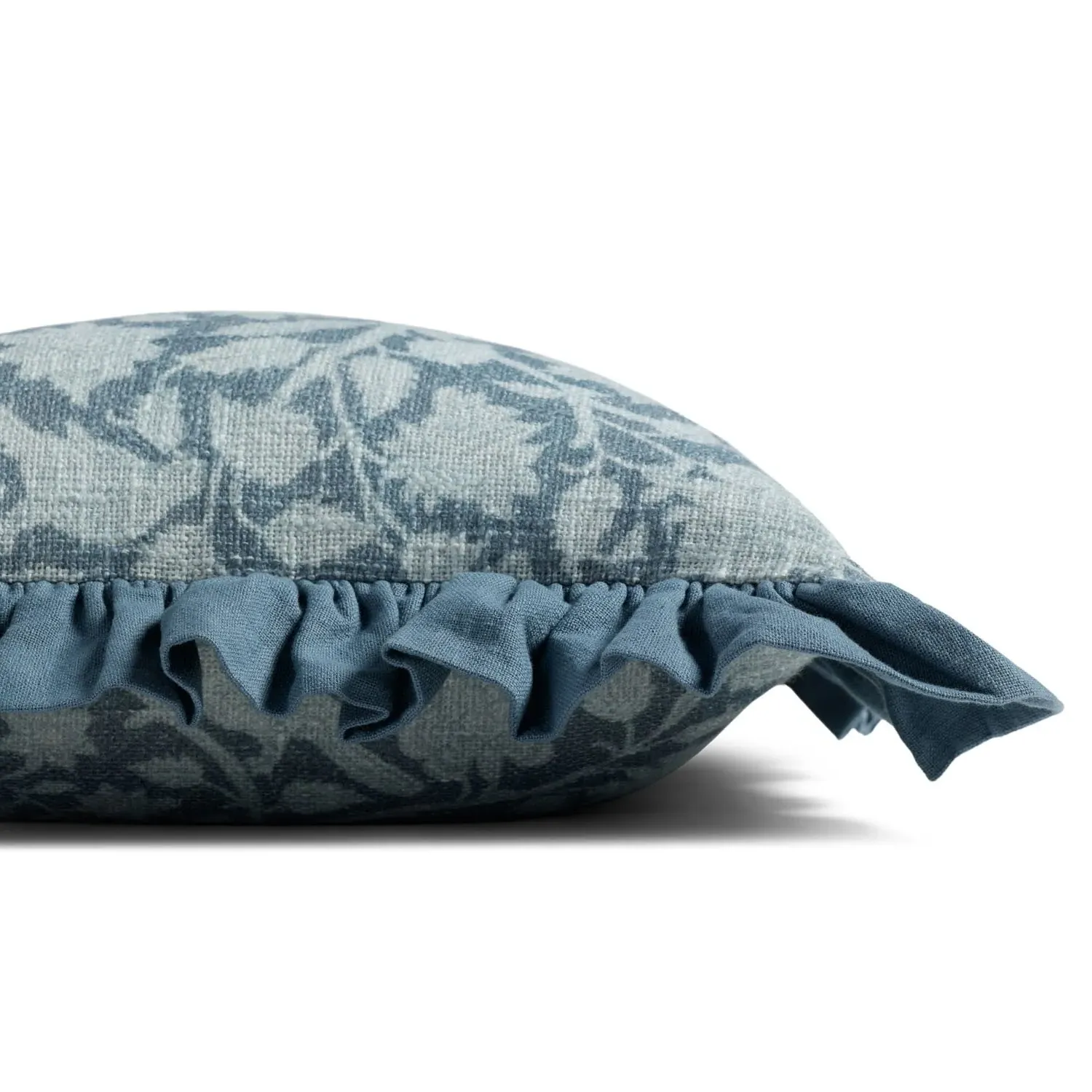 Griselda Floral Throw Pillow - Blue, Cotton