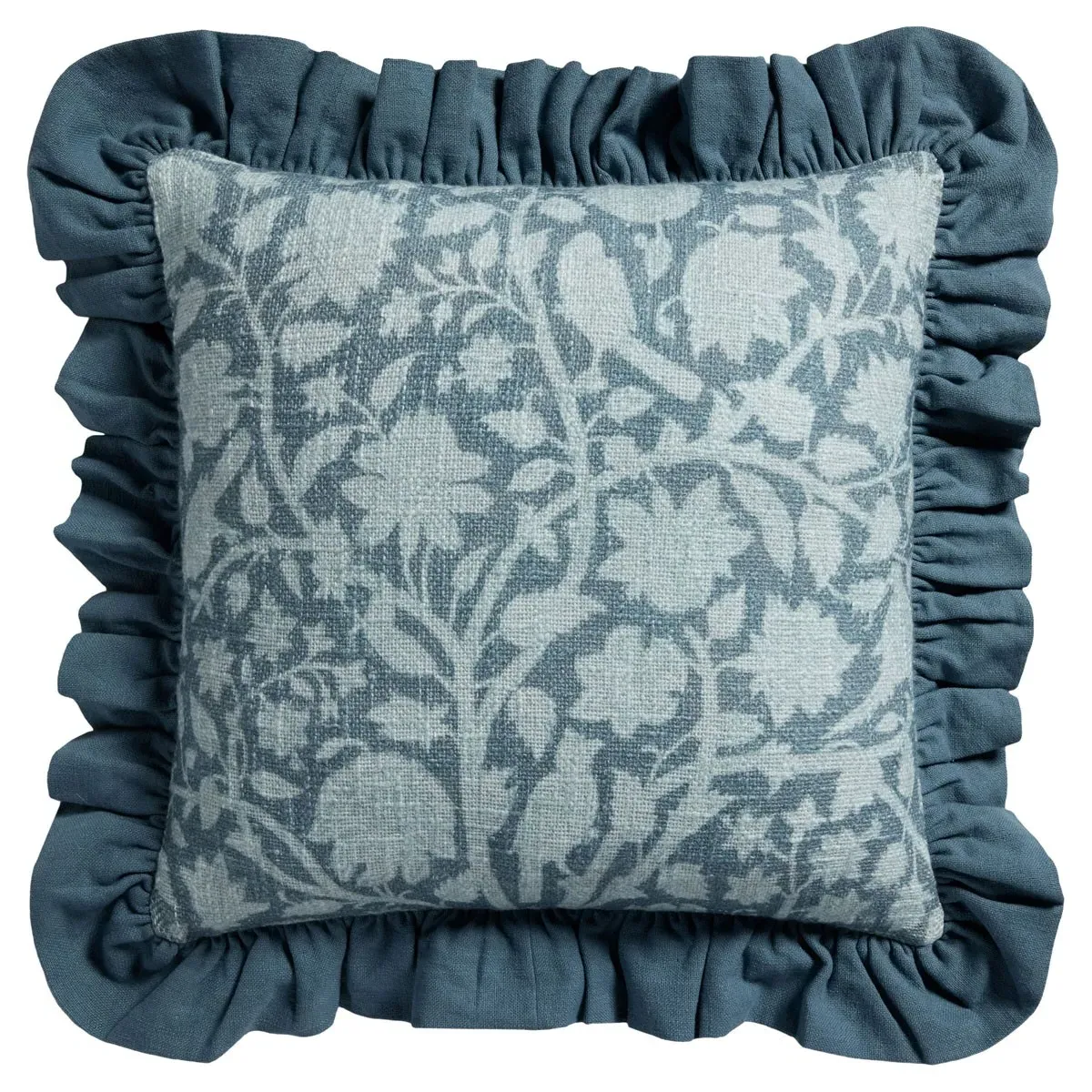 Griselda Floral Throw Pillow - Blue, Cotton image