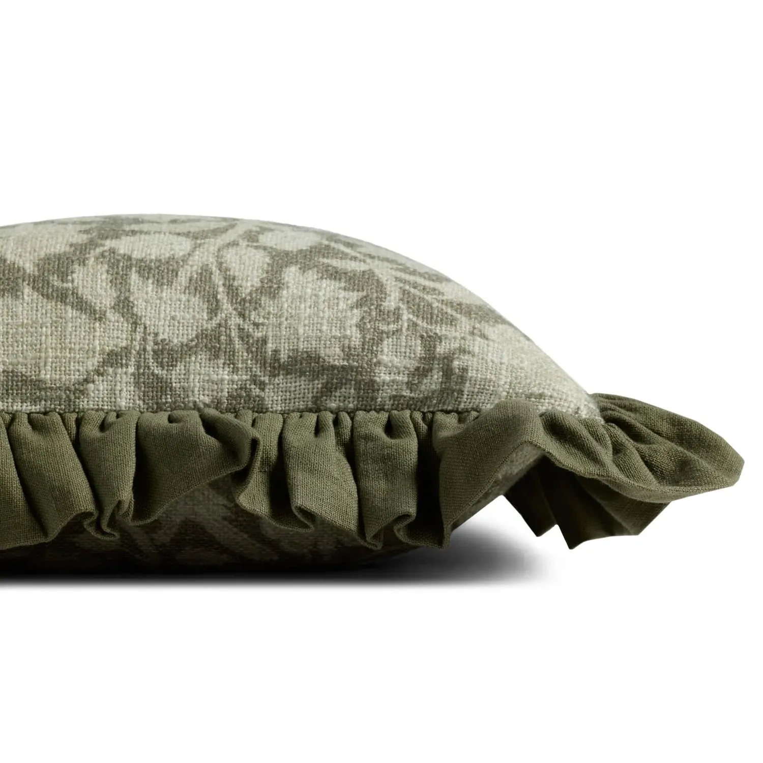 Griselda Floral Throw Pillow - Green, Cotton