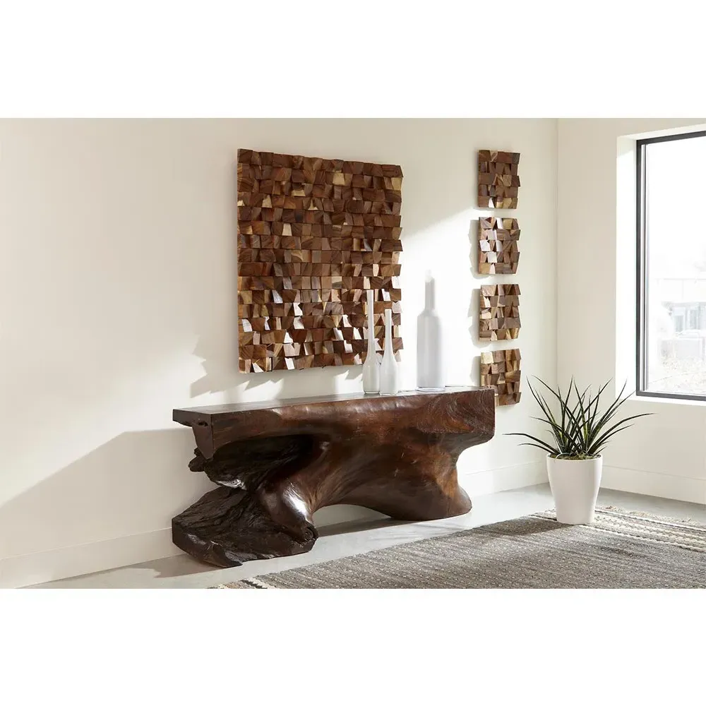 Grover Wall Sculpture - Brown, Wood