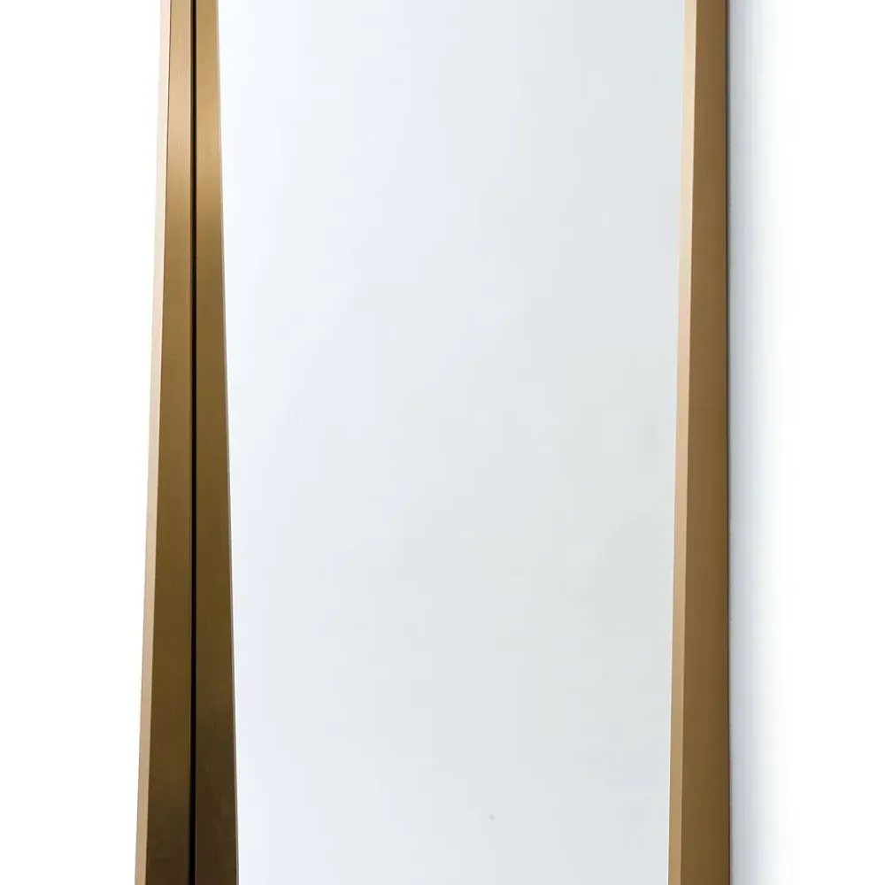 Gunner Floor Mirror - Brass, Steel