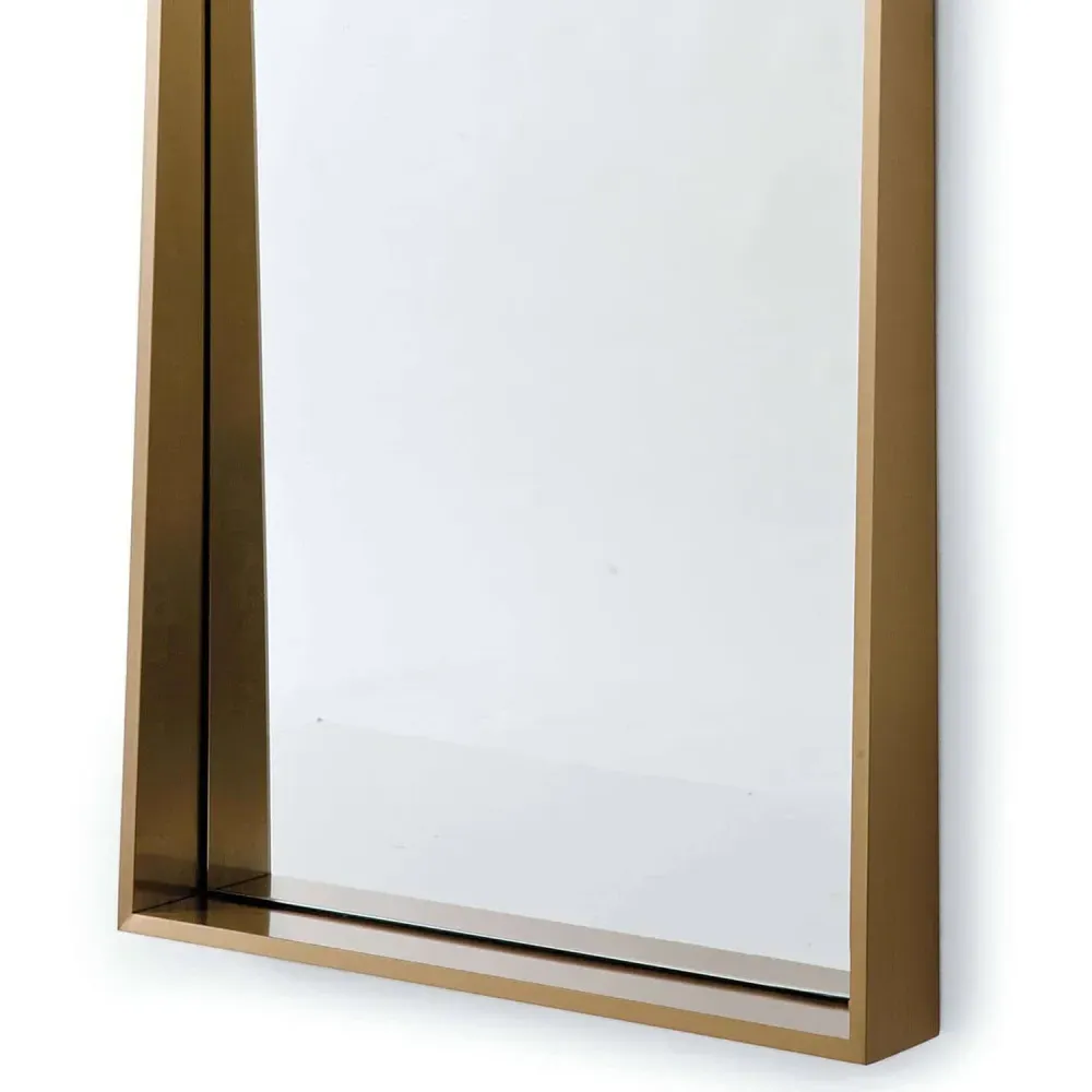 Gunner Floor Mirror - Brass, Steel