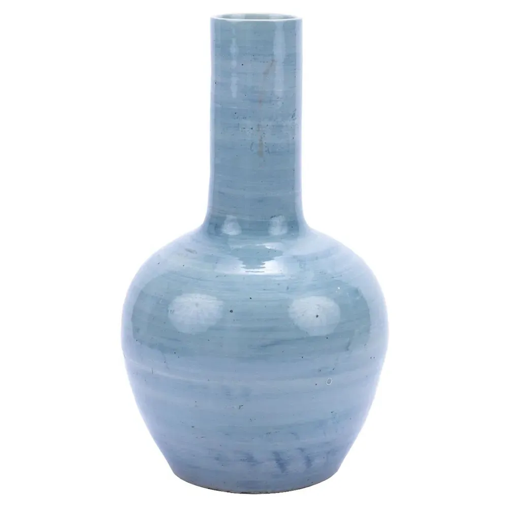 Gunner Large Decorative Table Vase - Blue, Porcelain