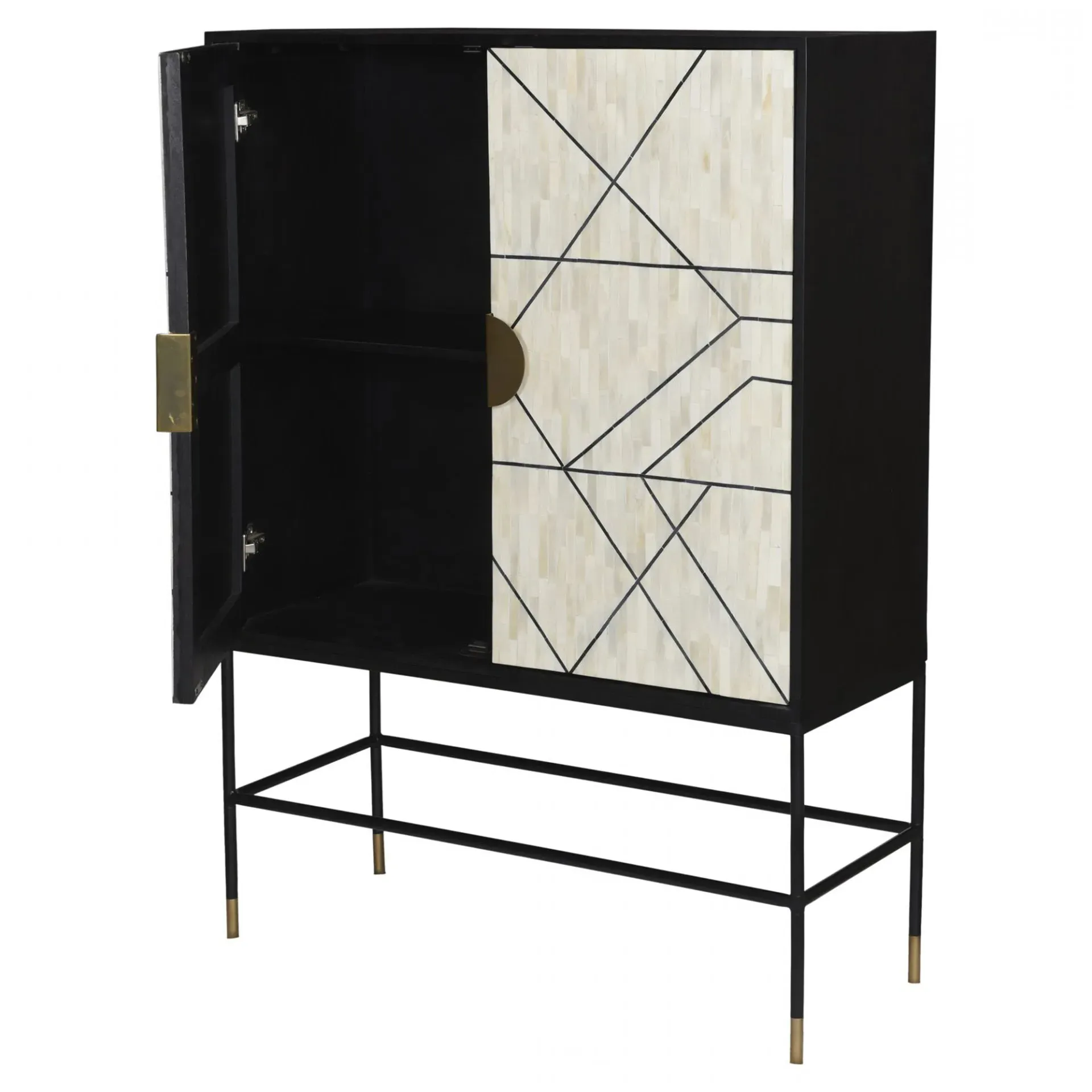 Gustavo Bar Cabinet - Cream, Mango Wood