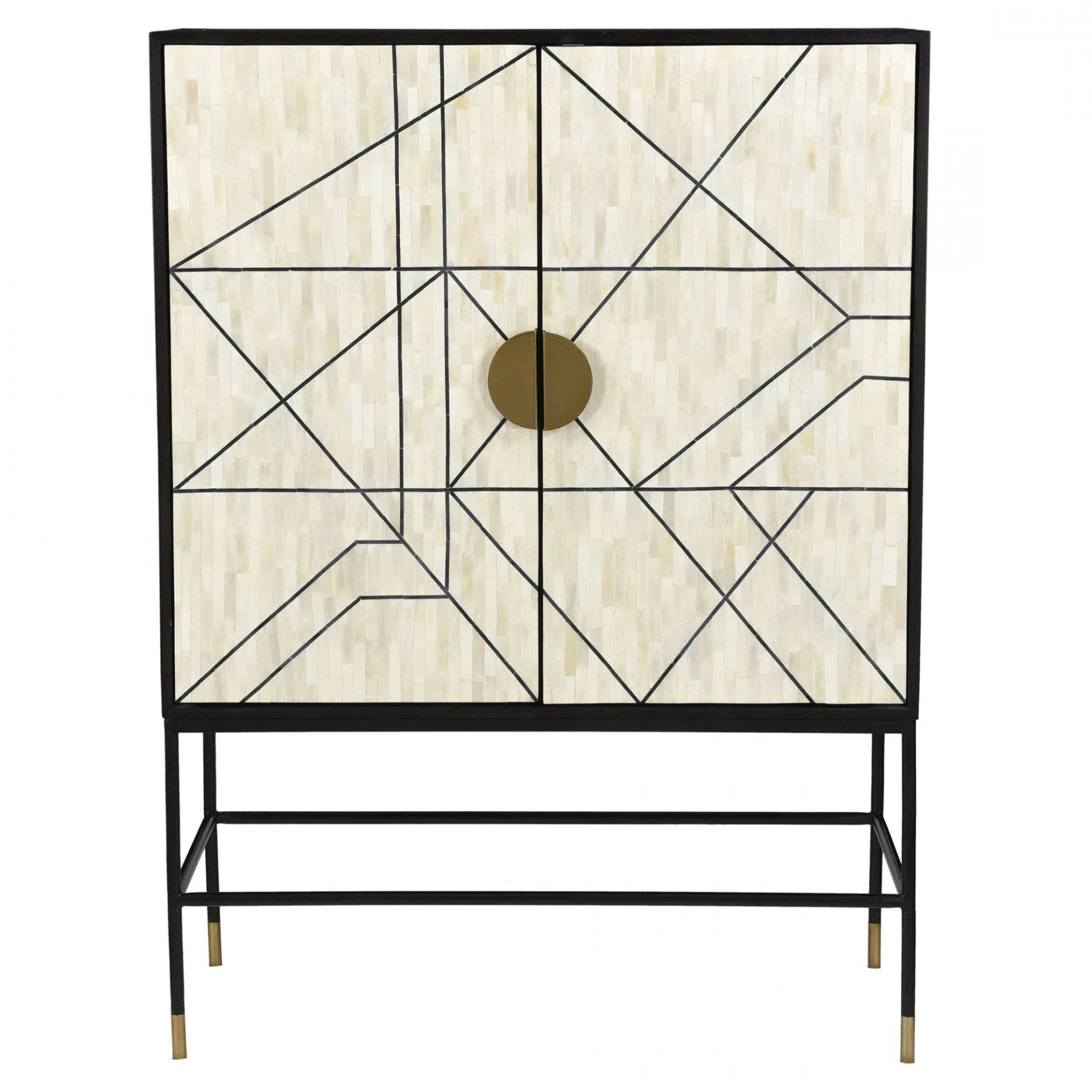 Gustavo Bar Cabinet - Cream, Mango Wood image