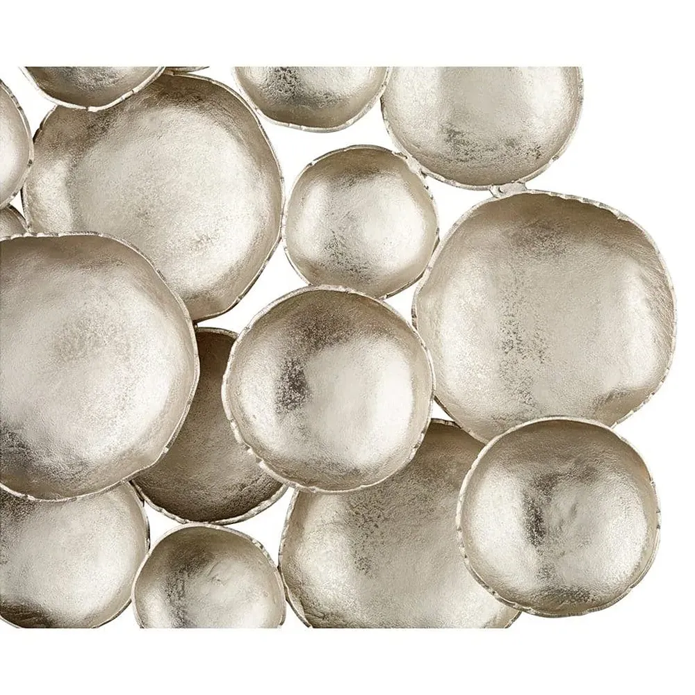 Haden Aluminum Discs Wall Sculpture - Silver