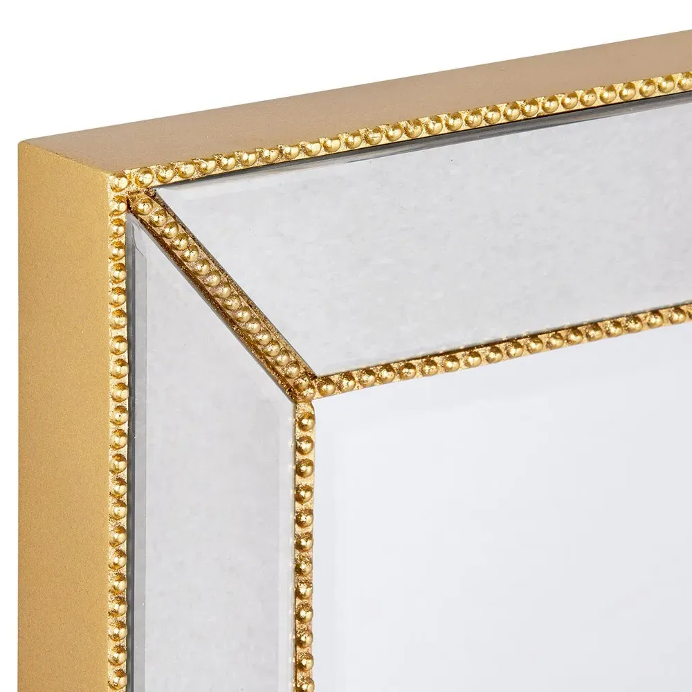 Hadley Large Rectangular Wall Mirror - Gold, Metal