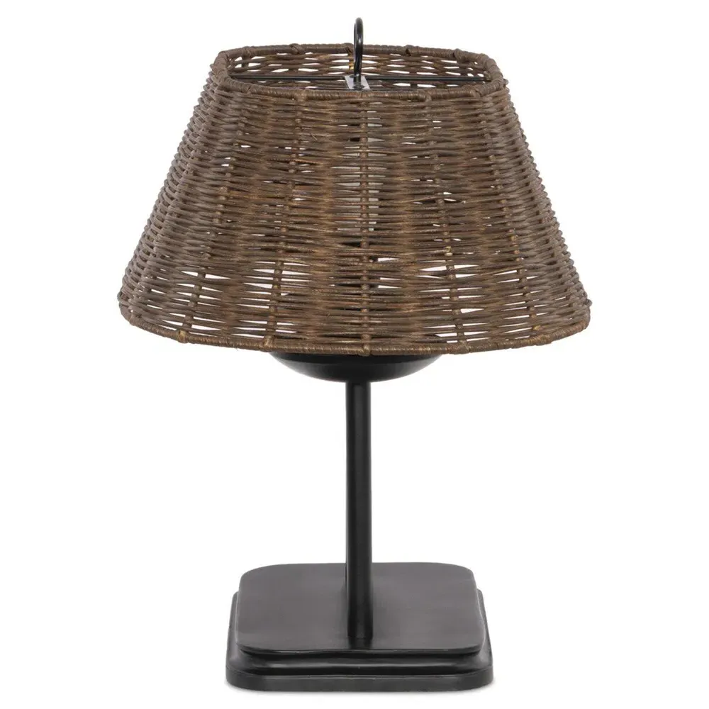 Hadwick Rattan Shade Table Lamp - Black, Iron