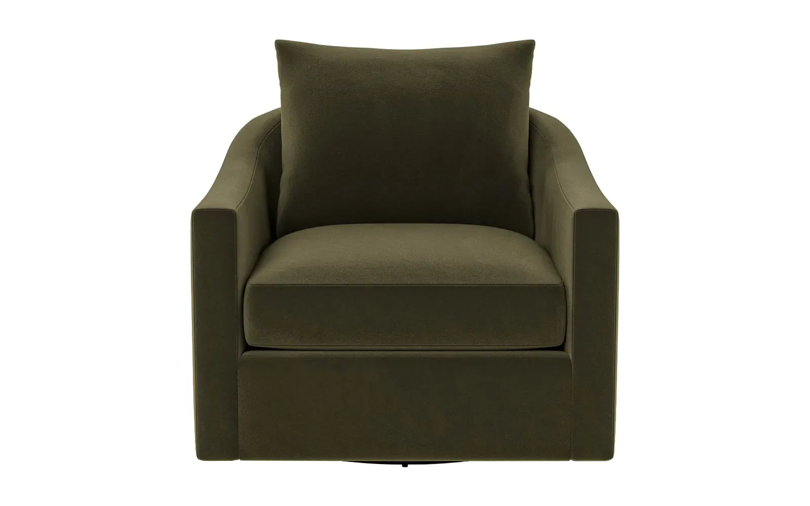 Halle Swivel Chair - Boxwood Green, Performance Velvet