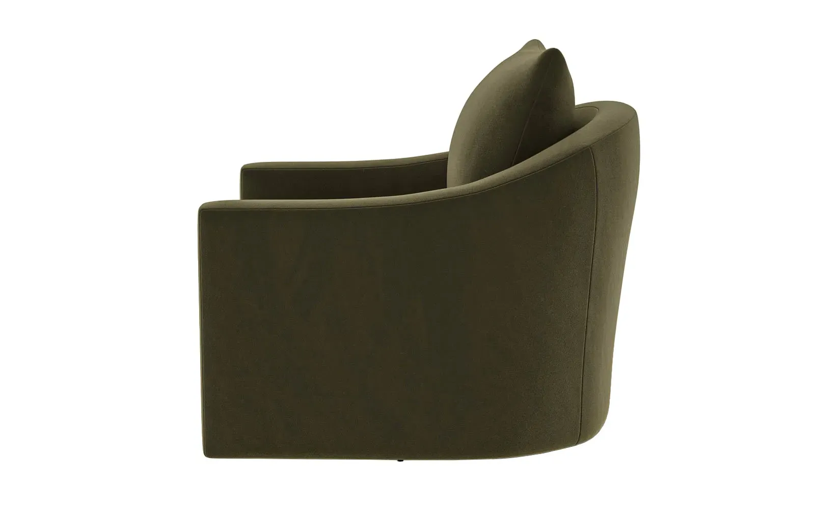 Halle Swivel Chair - Boxwood Green, Performance Velvet