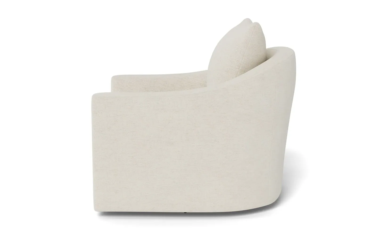 Halle Swivel Chair - Heathered Ivory, Performance Chenille