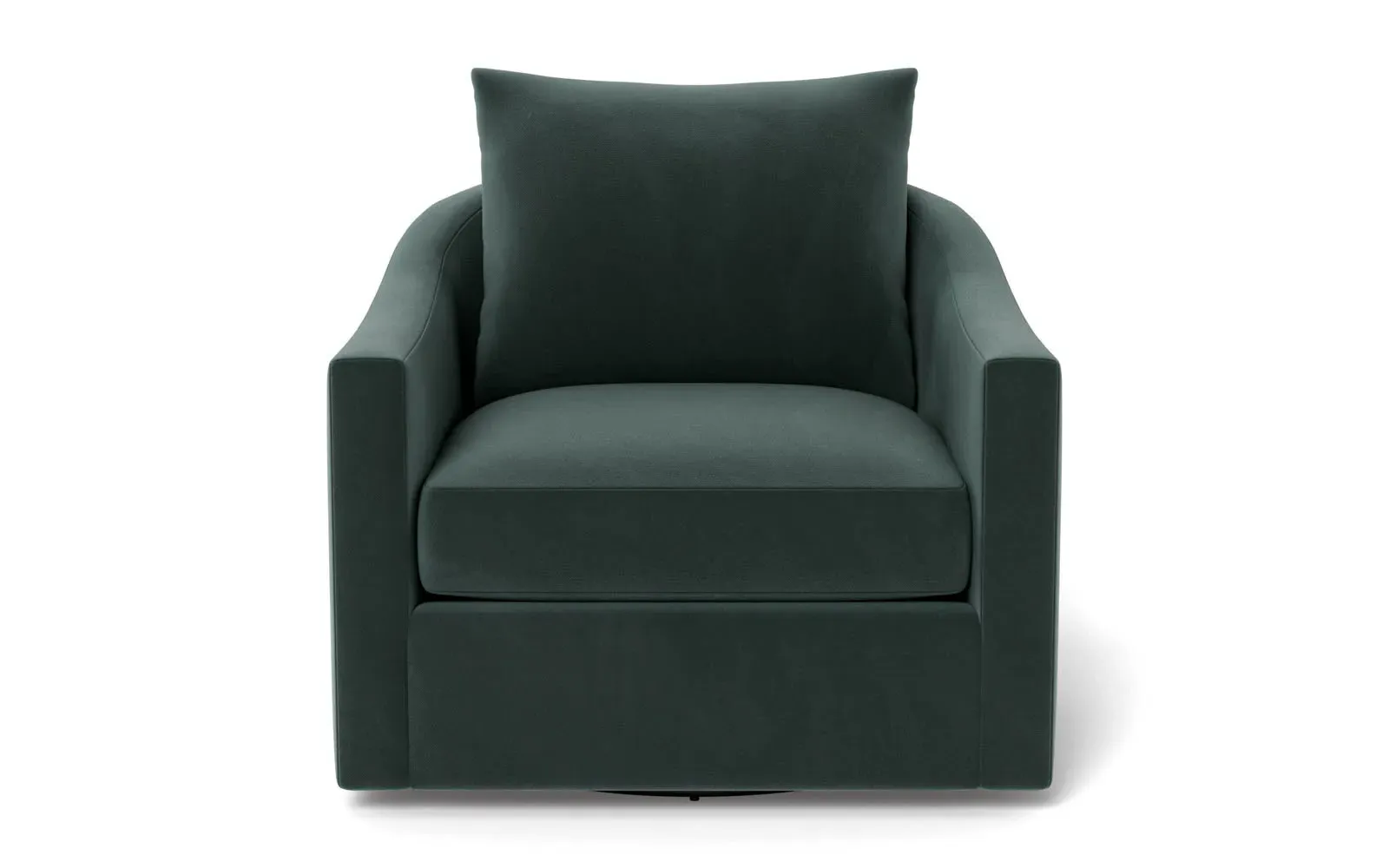Halle Swivel Chair - Lagoon, Performance Velvet