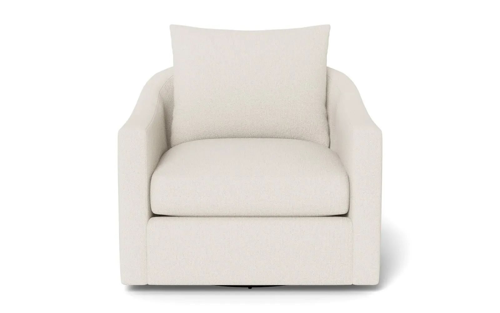 Halle Swivel Chair - Mascarpone, Performance Basket Weave