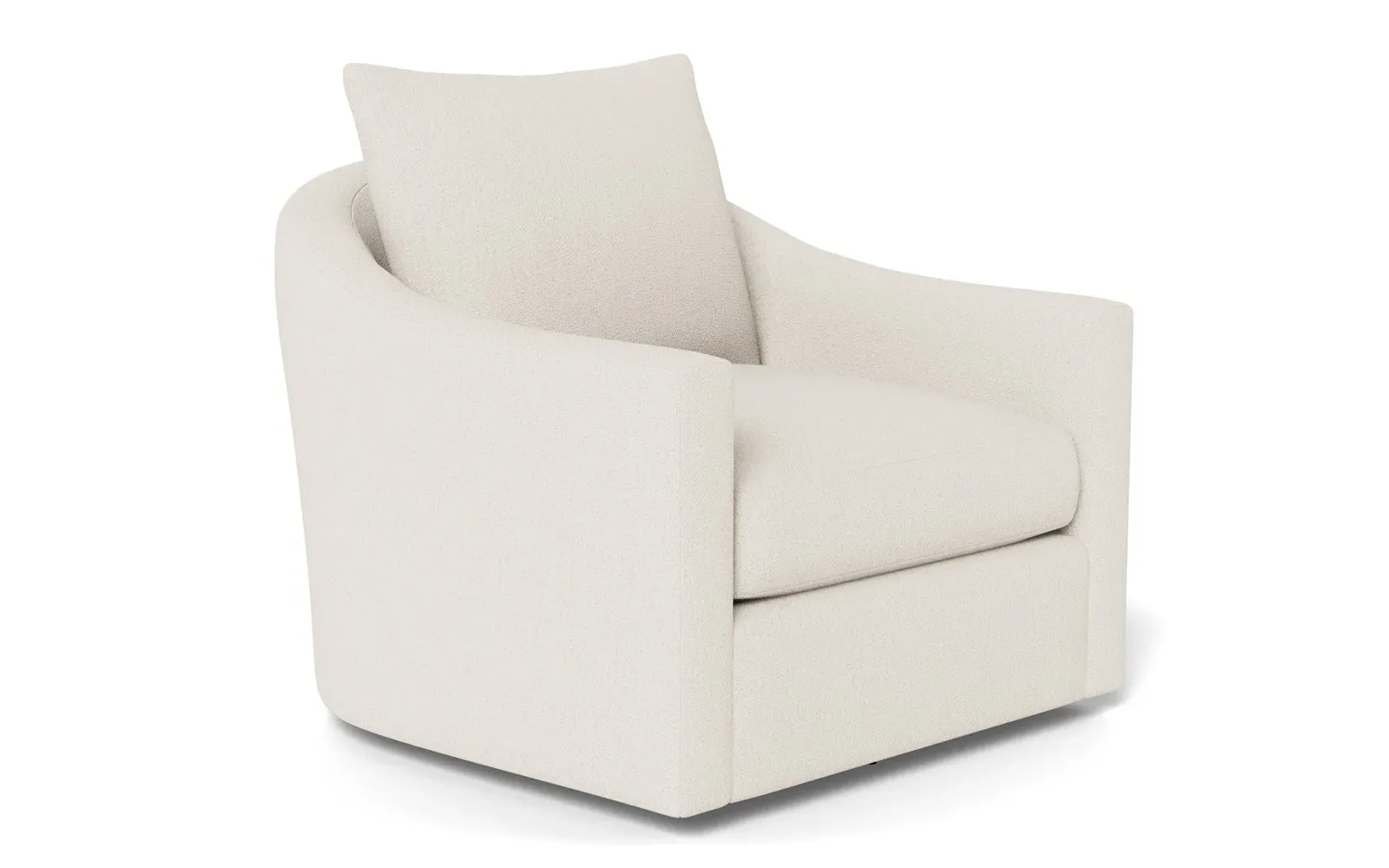 Halle Swivel Chair - Mascarpone, Performance Basket Weave