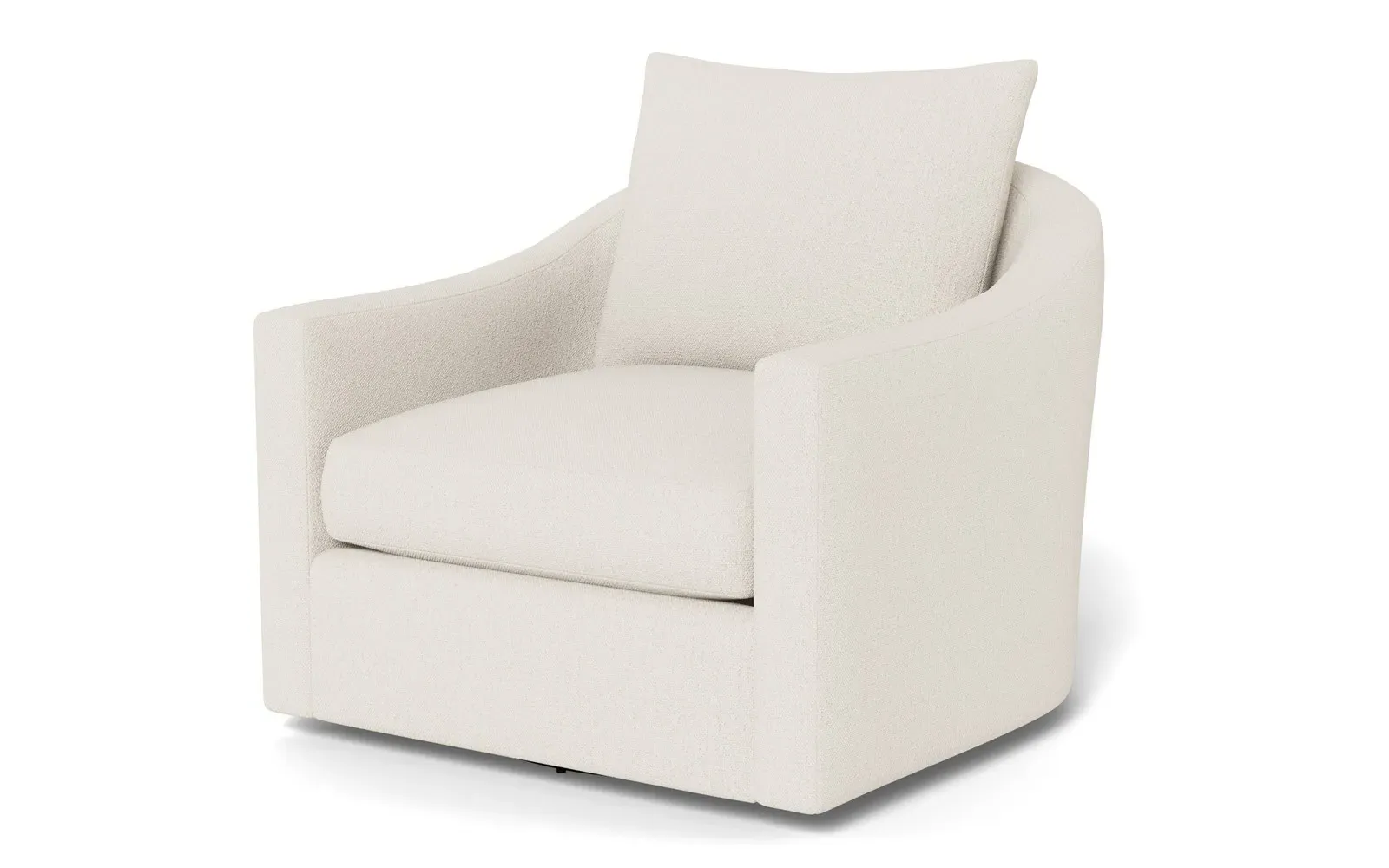 Halle Swivel Chair - Mascarpone, Performance Basket Weave