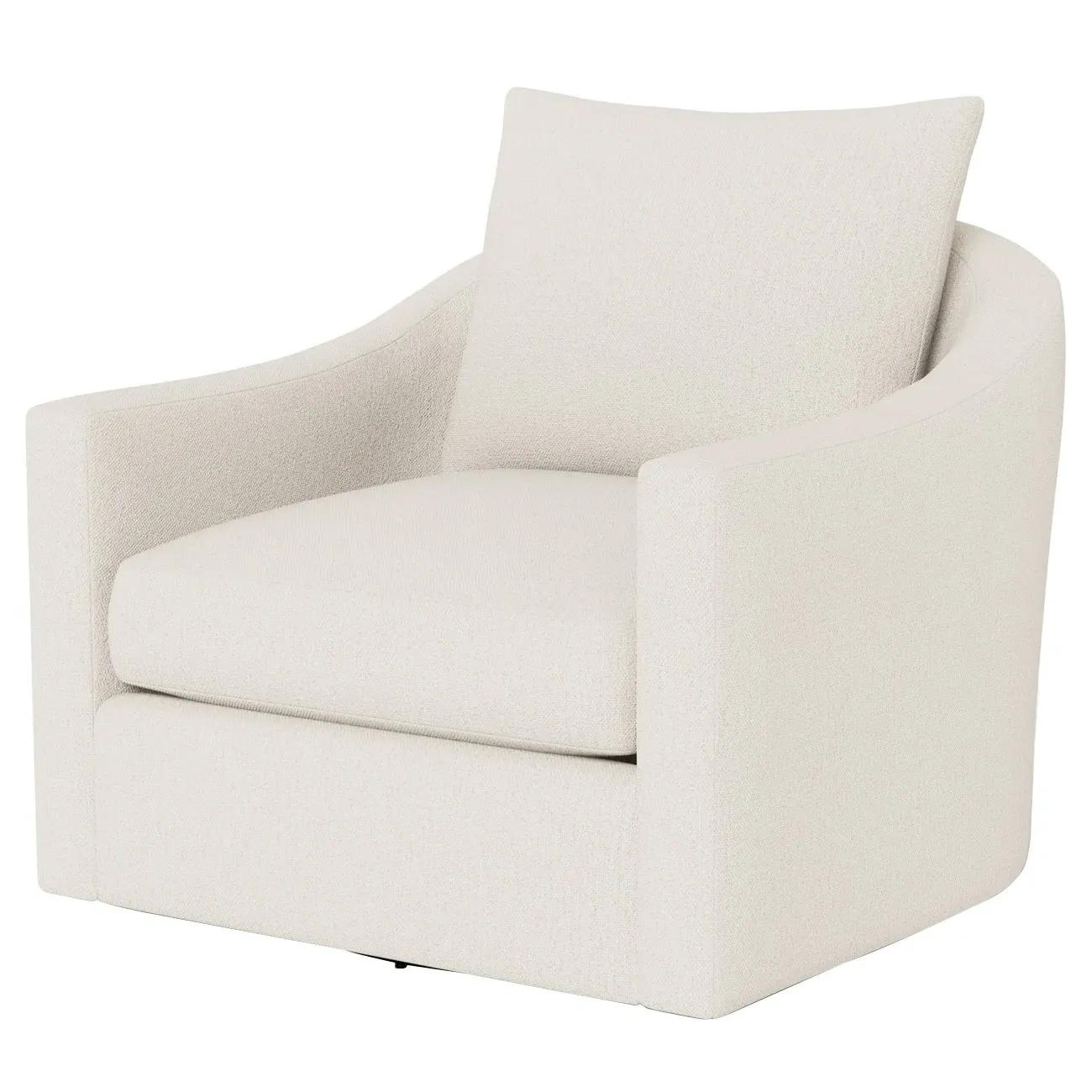 Halle Swivel Chair - Mascarpone, Performance Basket Weave image