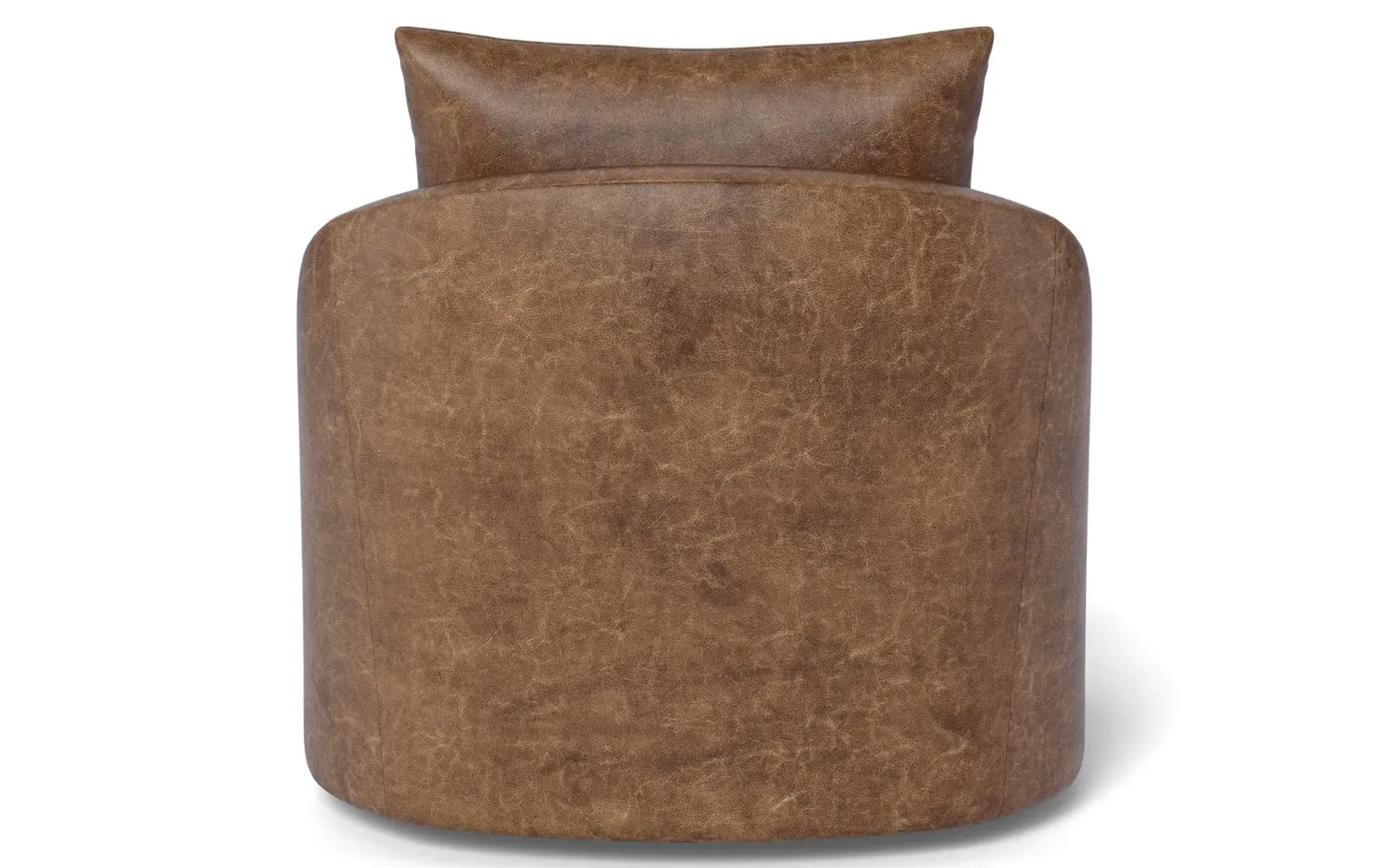 Halle Swivel Chair - Milk Chocolate, Leather