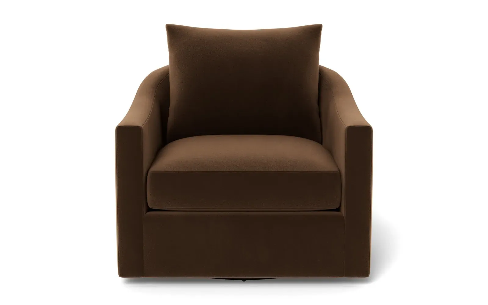 Halle Swivel Chair - Molasses, Performance Velvet