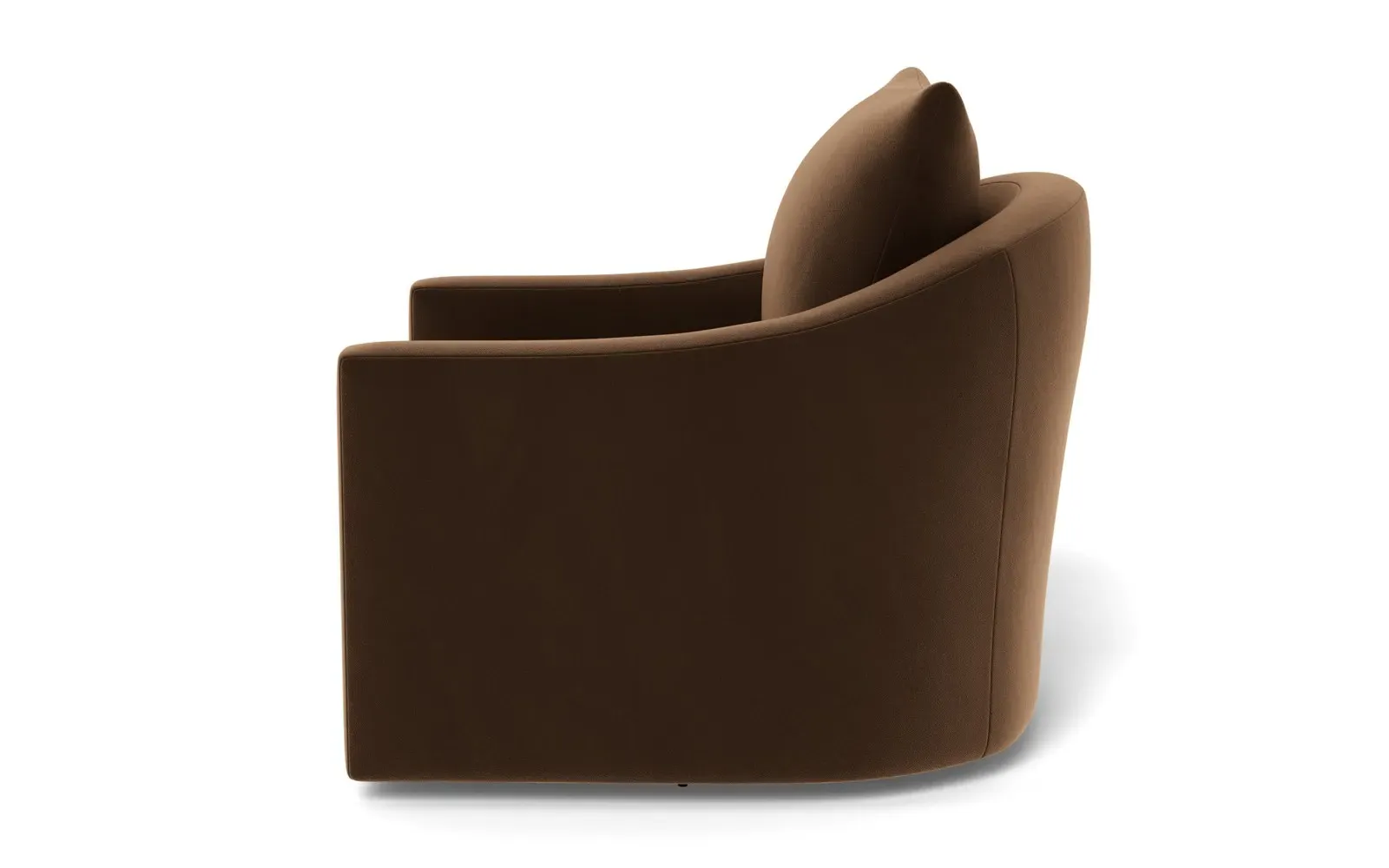 Halle Swivel Chair - Molasses, Performance Velvet
