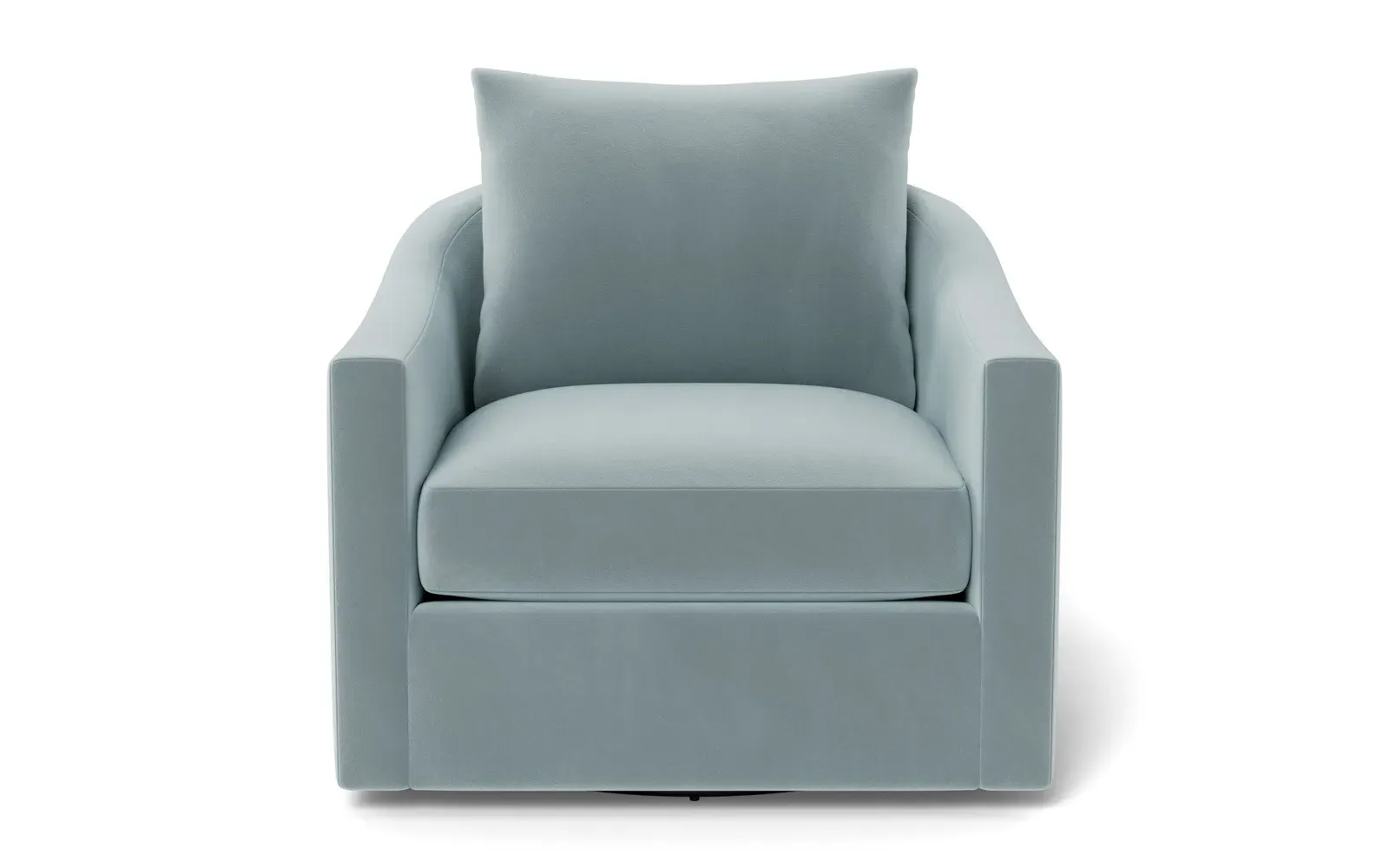 Halle Swivel Chair - Saltwater Blue, Performance Velvet