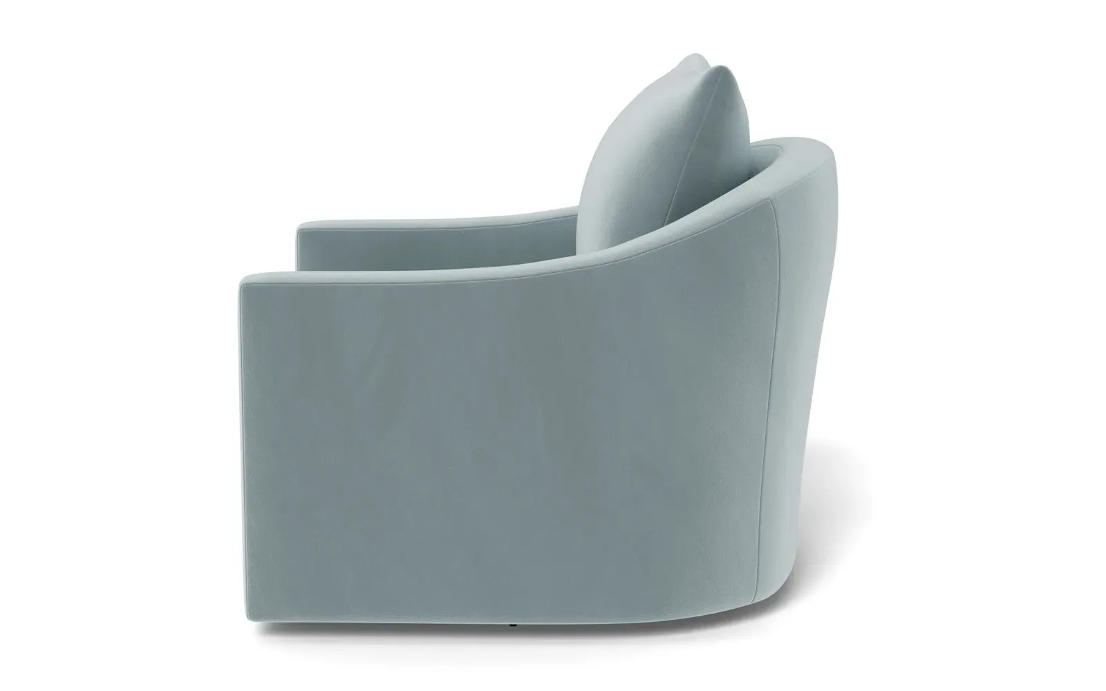 Halle Swivel Chair - Saltwater Blue, Performance Velvet
