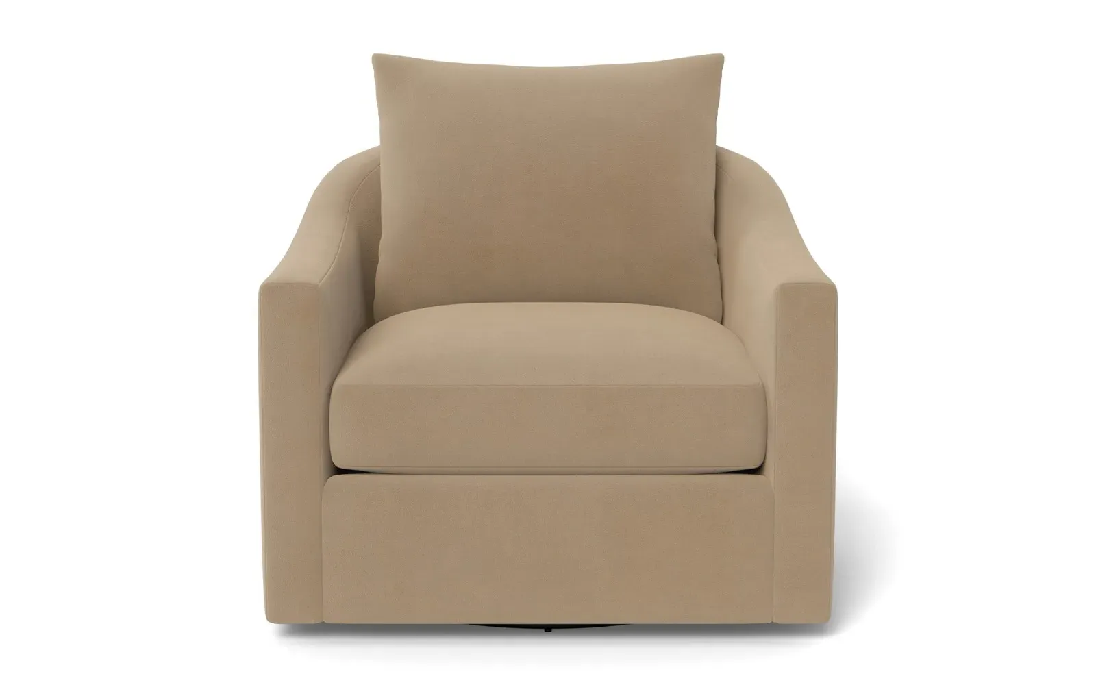 Halle Swivel Chair - Sand Dune, Performance Velvet