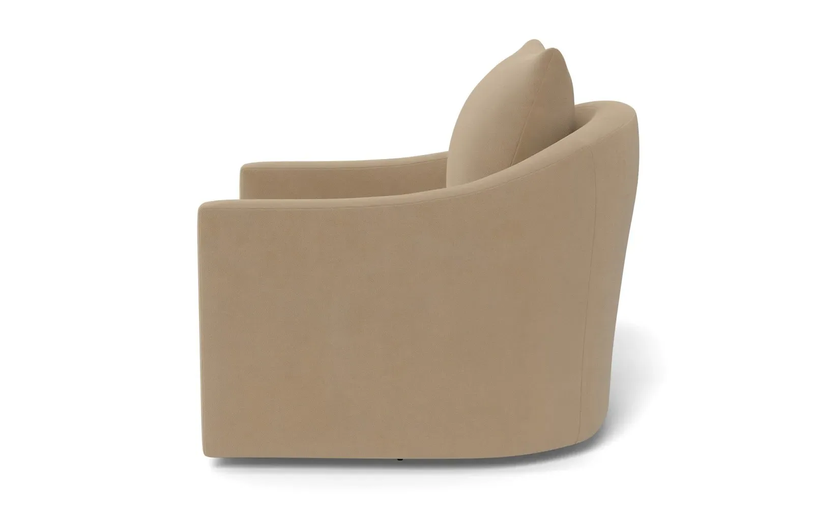 Halle Swivel Chair - Sand Dune, Performance Velvet