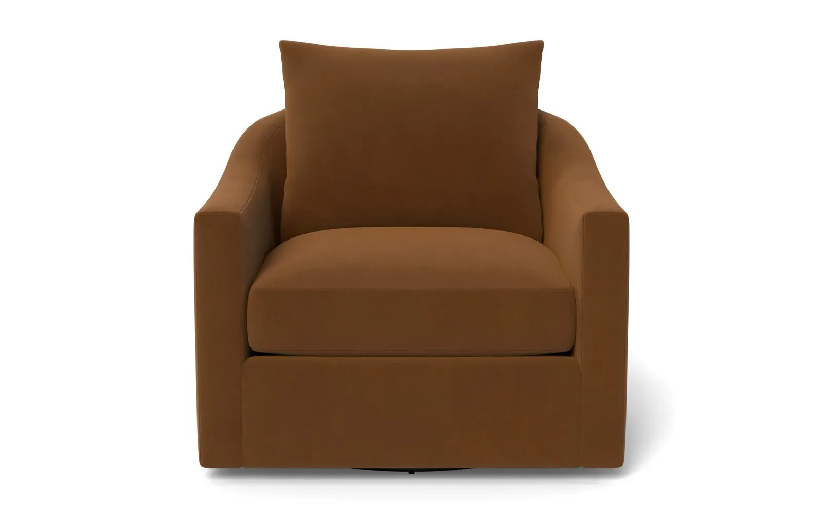 Halle Swivel Chair - Spice, Performance Velvet