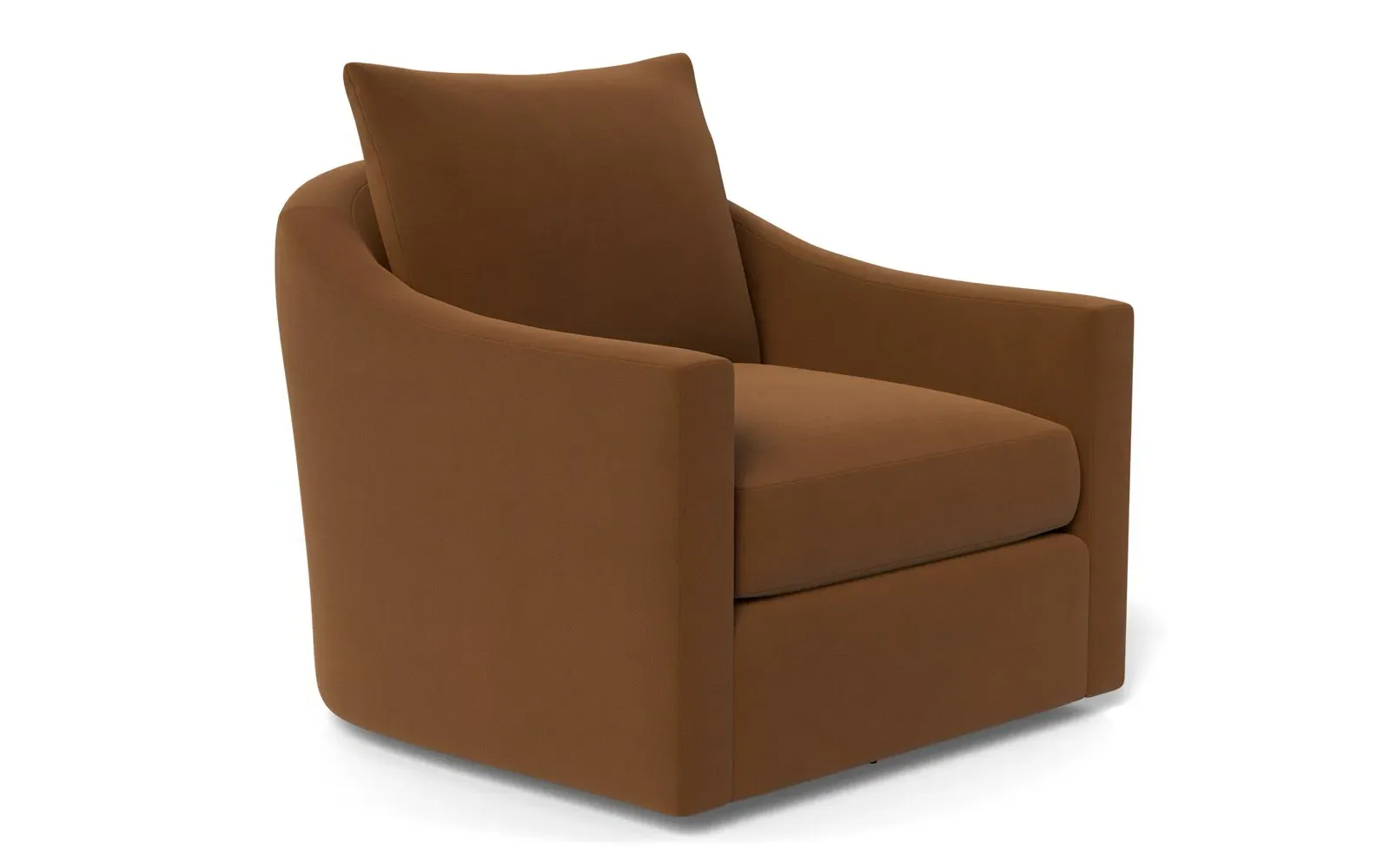 Halle Swivel Chair - Spice, Performance Velvet
