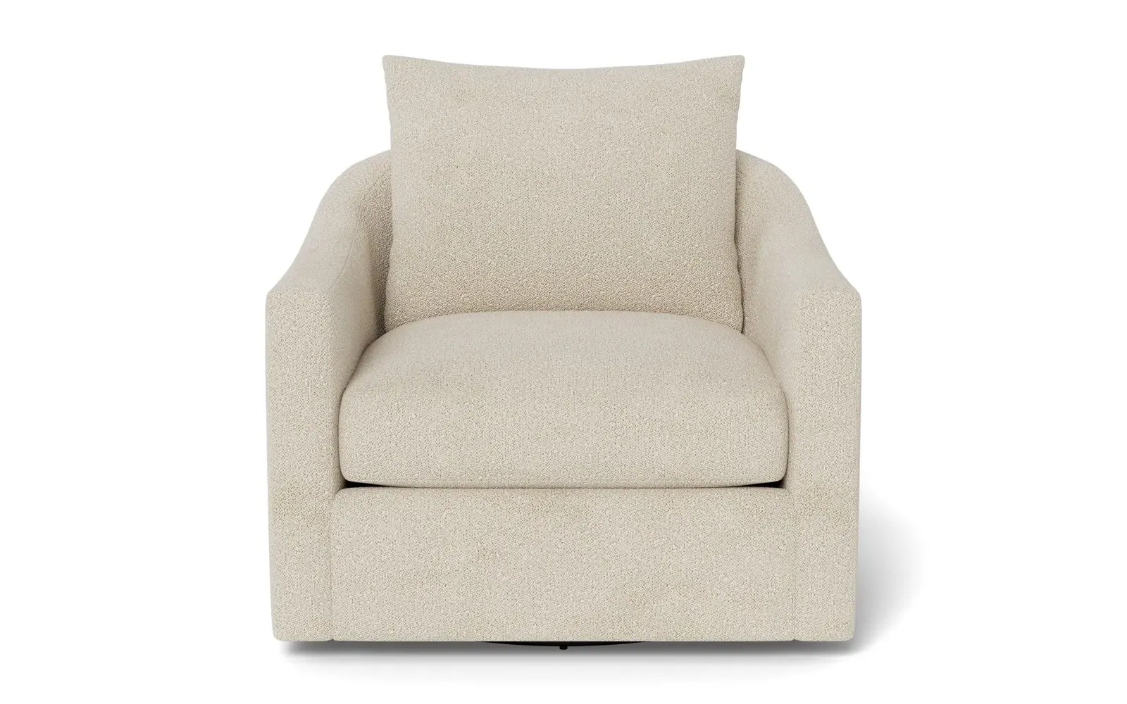 Halle Swivel Chair - Sugar Cookie, Performance Boucle