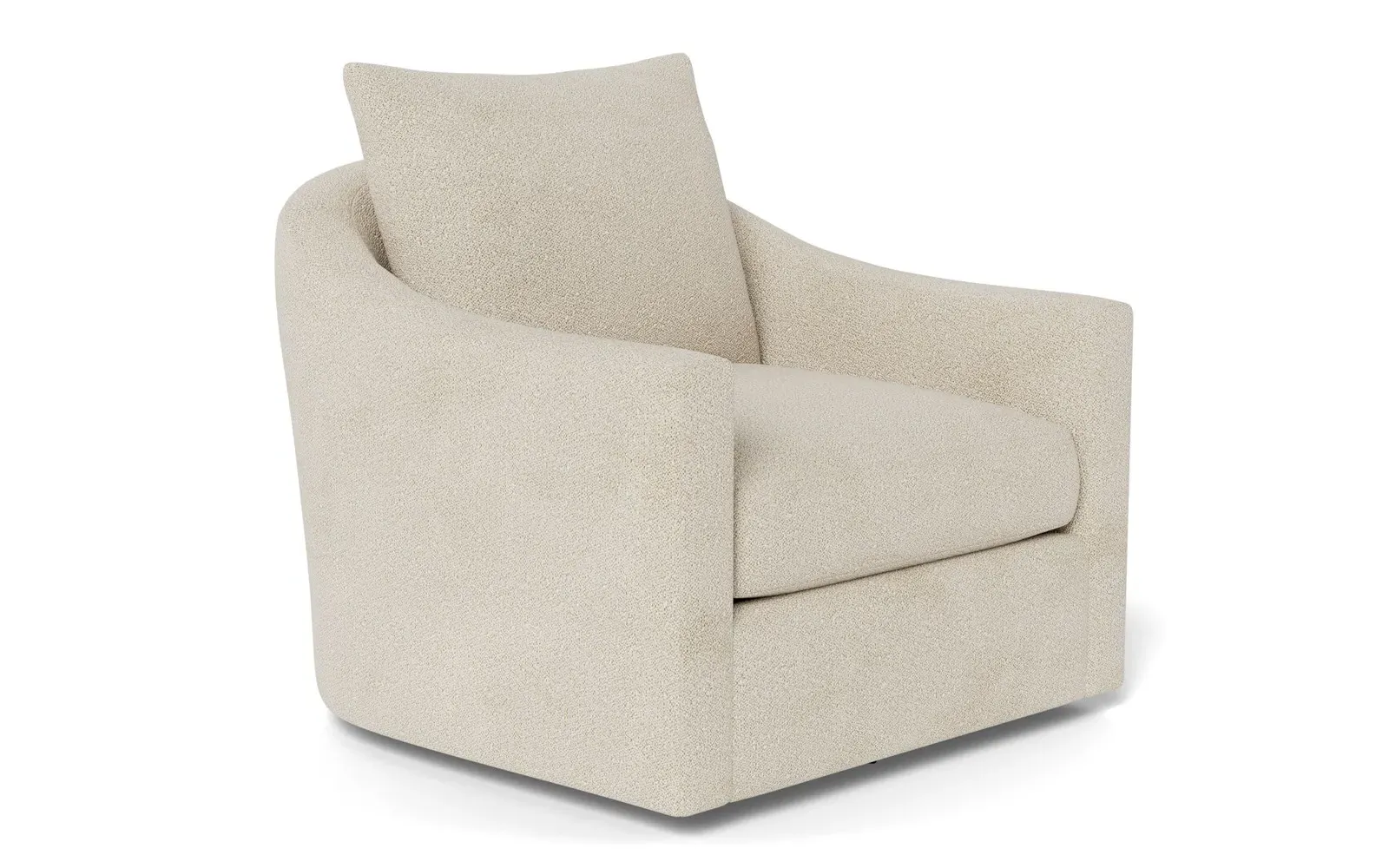 Halle Swivel Chair - Sugar Cookie, Performance Boucle