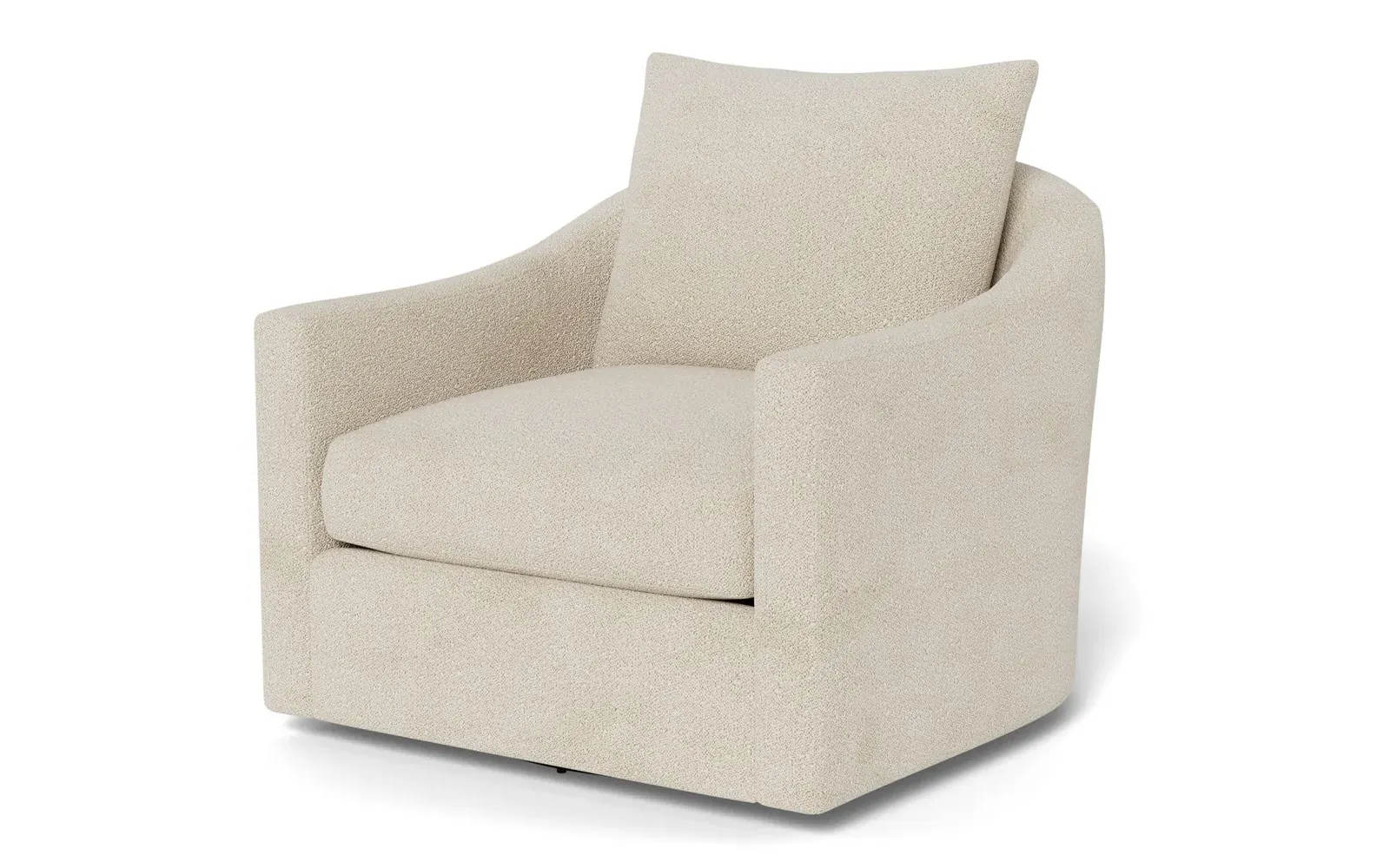 Halle Swivel Chair - Sugar Cookie, Performance Boucle
