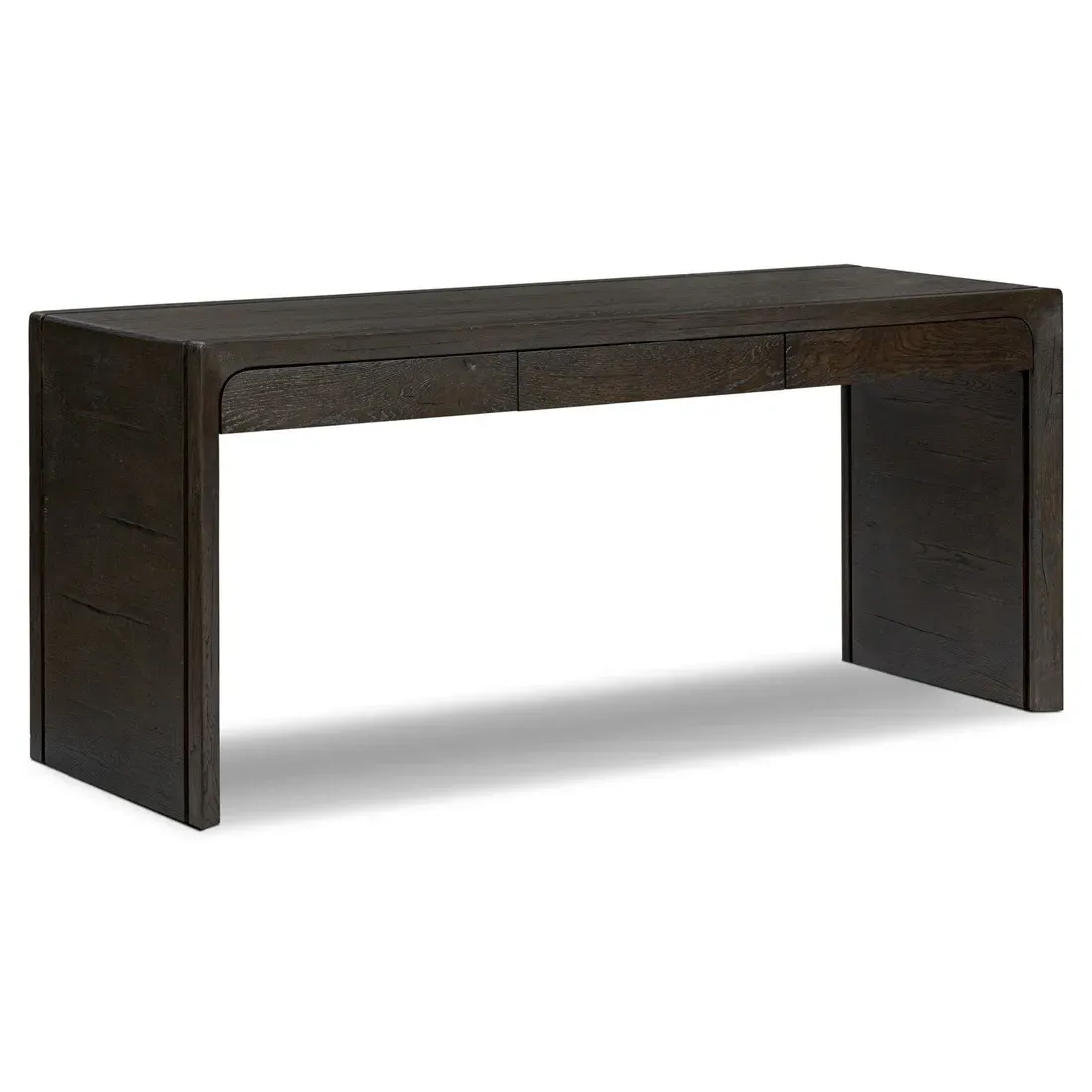 Halley Desk - Dark Brown, Oak Wood