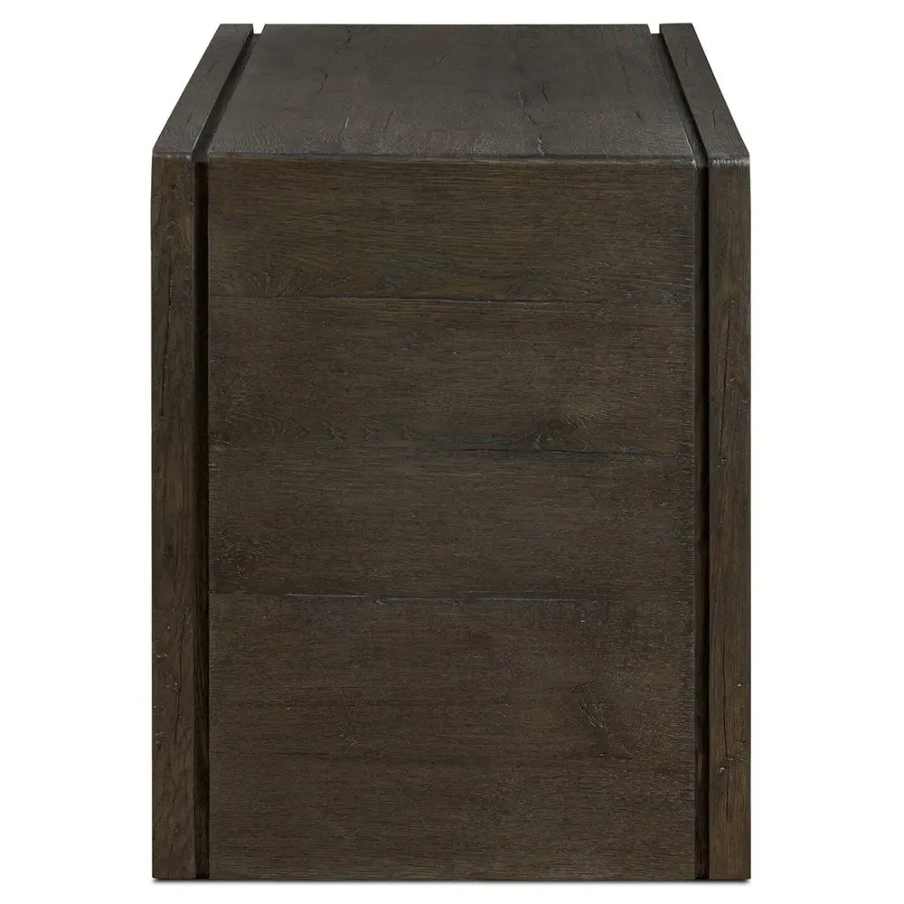 Halley Desk - Dark Brown, Oak Wood