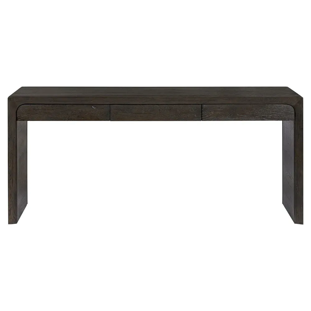 Halley Desk - Dark Brown, Oak Wood image