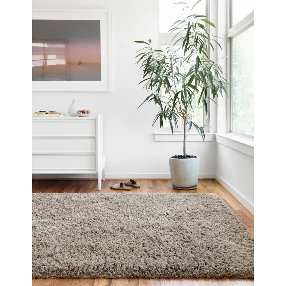 Halric Shag Rug - Taupe Brown, Polyester