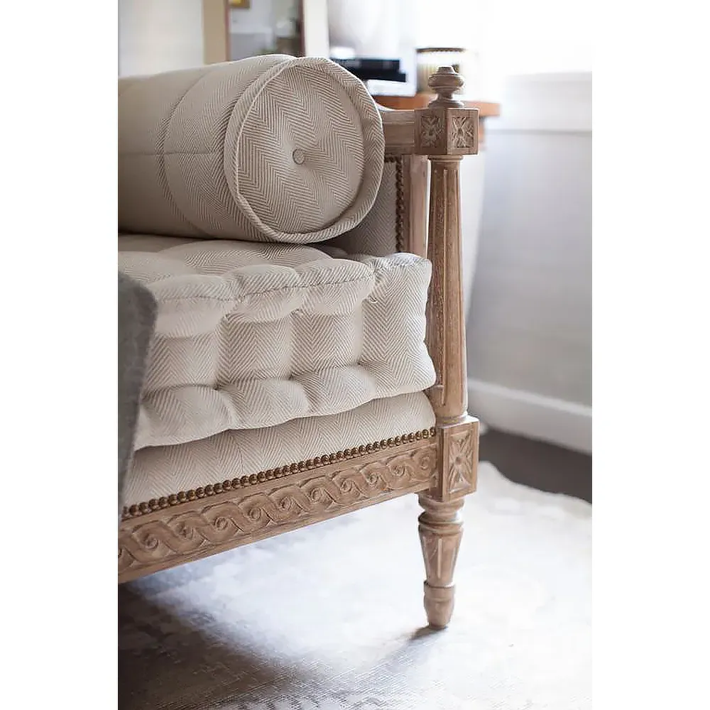 Hamish Upholstered Daybed with Nailhead Trim - White, Hardwood