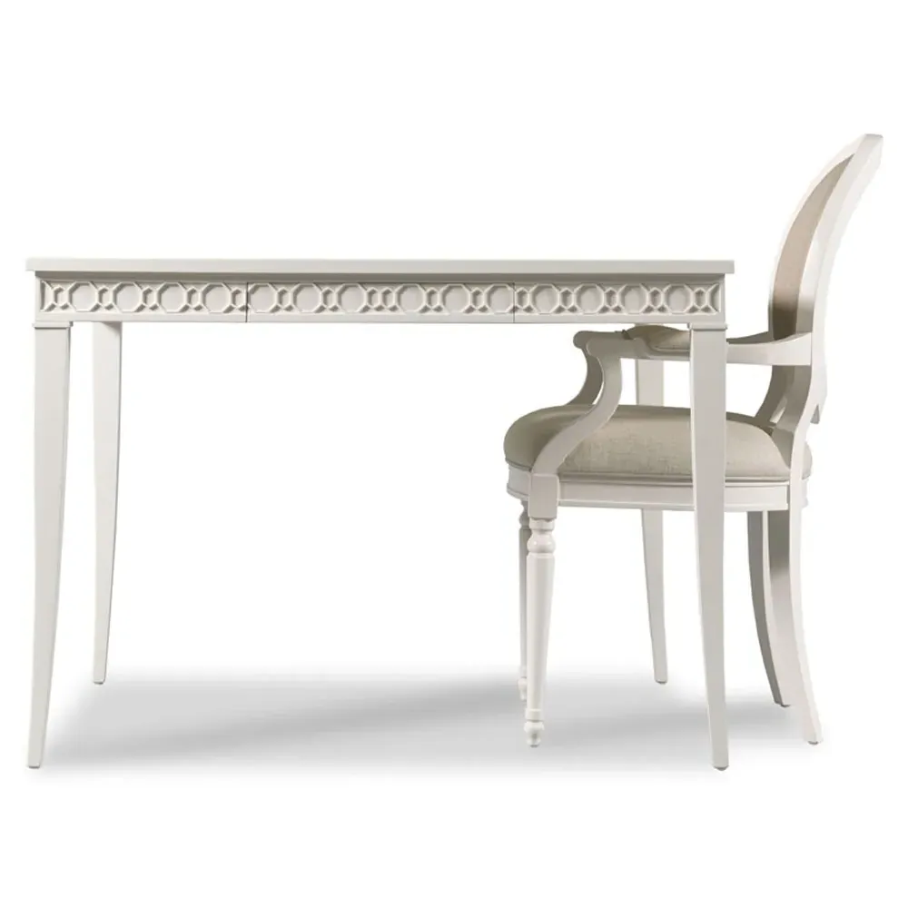 Hampton Dining Arm Chair - White Dove, Beech