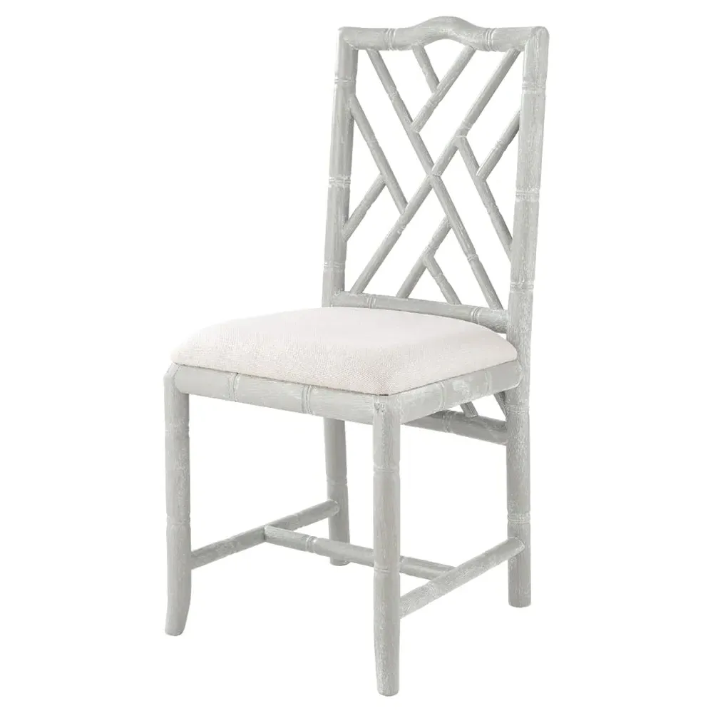 Hampton Dining Side Chair - Grey, Linen