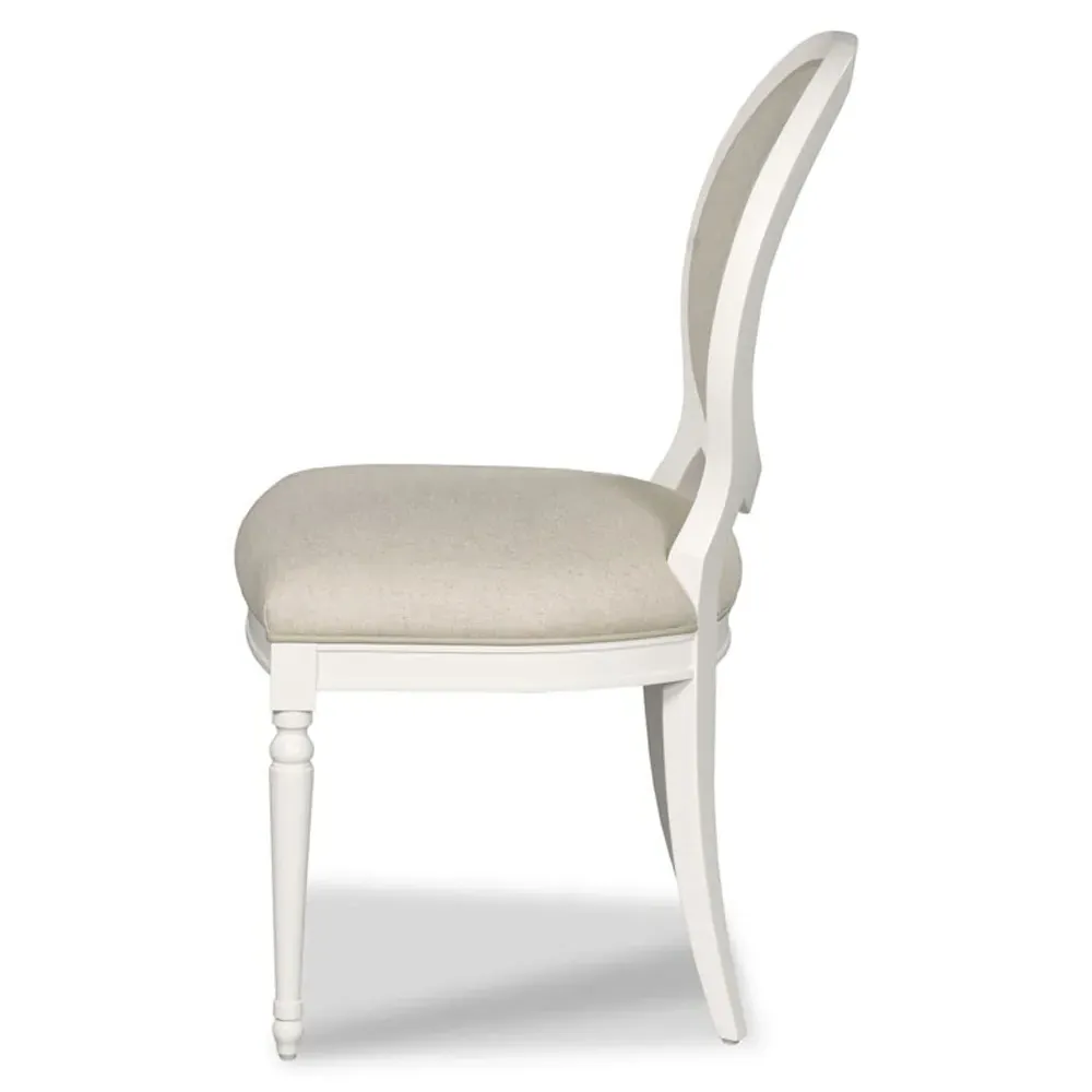 Hampton Dining Side Chair - White Dove, Beech