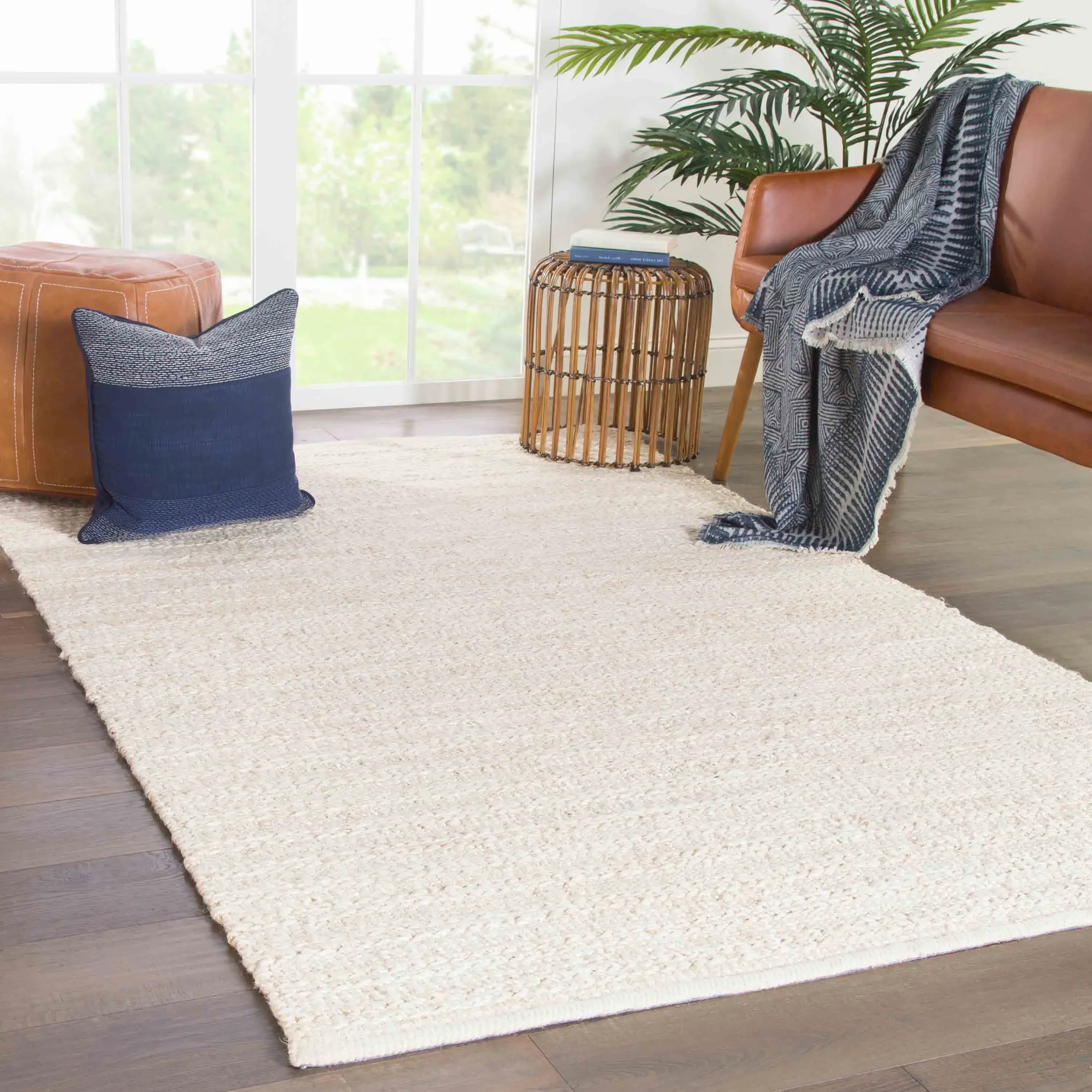 Hamza 8x10 Solid Rug - Beige, Jute
