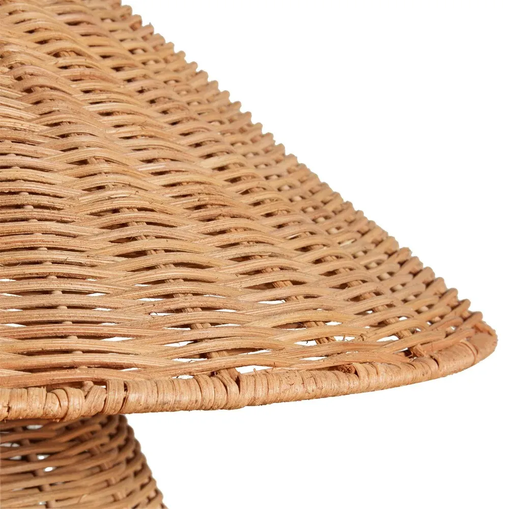 Hannah Coastal Beach Rattan Table Lamp - Brown