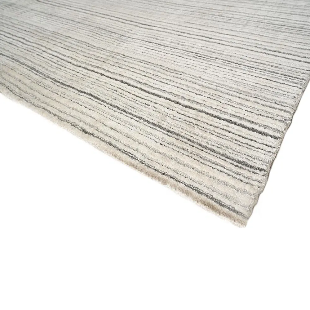Hannah Large Patterned Rug - Silver, Nylon