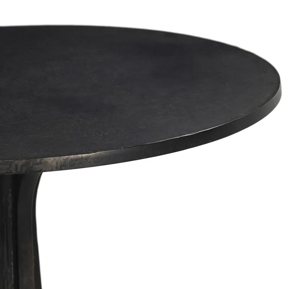 Hannah Round Outdoor Dining Table - Bronze, Aluminum