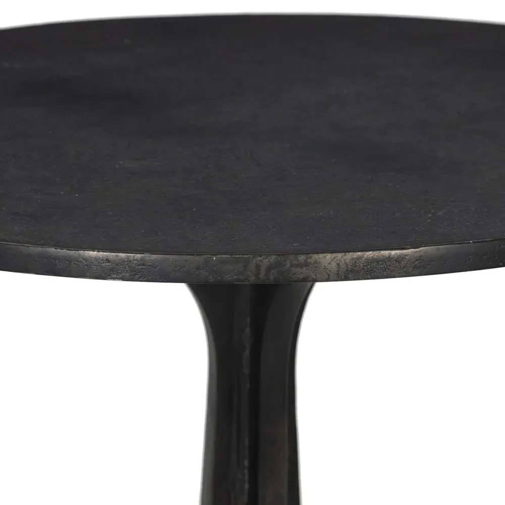 Hannah Round Outdoor Dining Table - Bronze, Aluminum