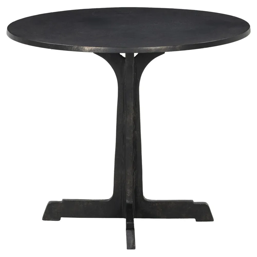 Hannah Round Outdoor Dining Table - Bronze, Aluminum image