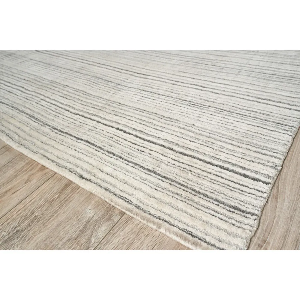 Hannah Sample Patterned Rug - Silver, Nylon