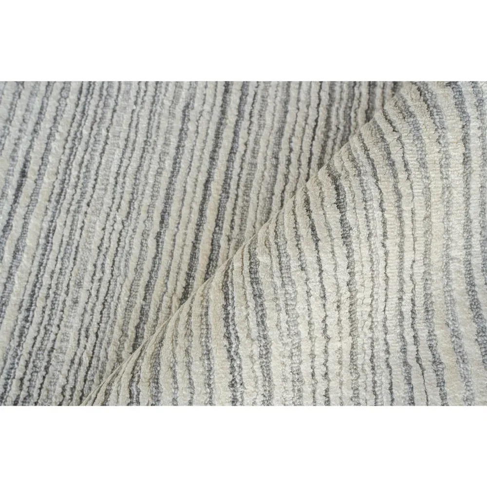 Hannah Sample Patterned Rug - Silver, Nylon