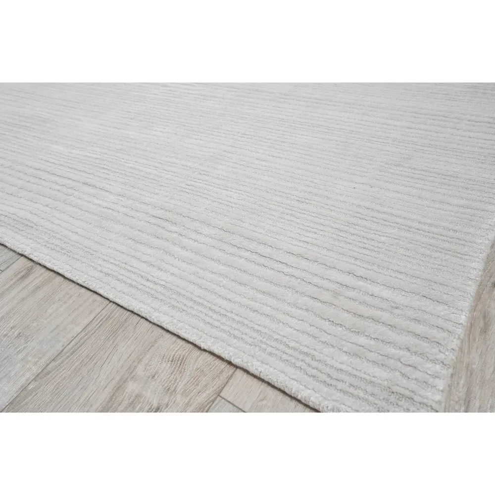 Hannah Solid Rug Sample - Cream, Nylon