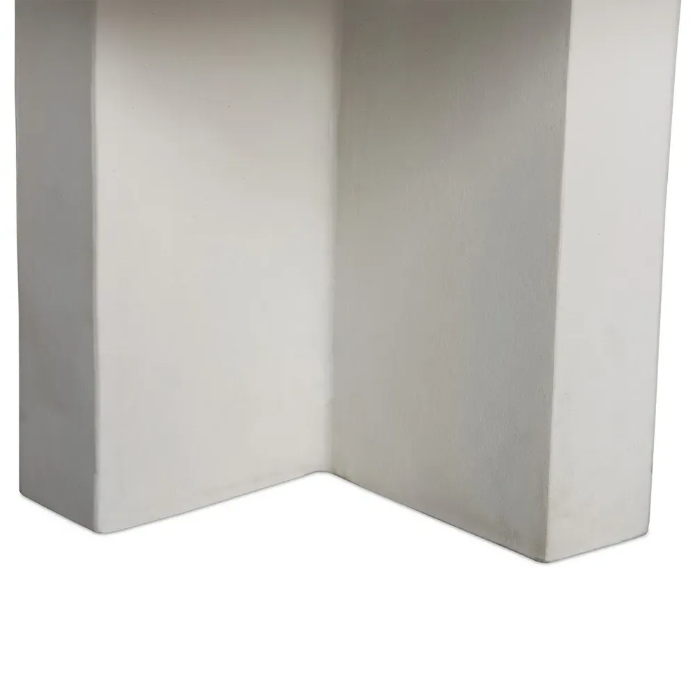 Hanne Rectangular Outdoor Coffee Table - White, Aluminum